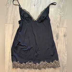 Victoria's Secret Black Slip Dress nighty Sz Medium